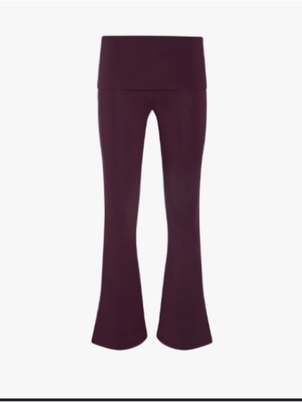 We Wore what 
Fold-over Flare Pants - Dark Maroon